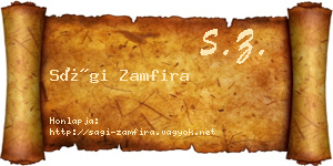Sági Zamfira névjegykártya